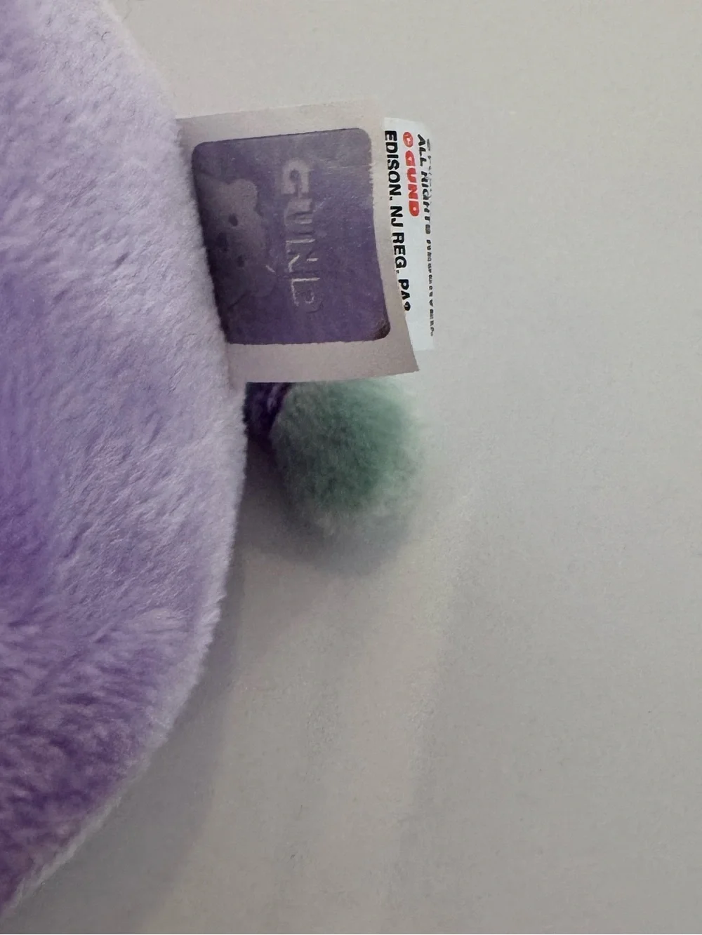 Gund Pusheen Purple Cat Plush with Pink Heart & Teal Stripes 6” Soft Stuffed